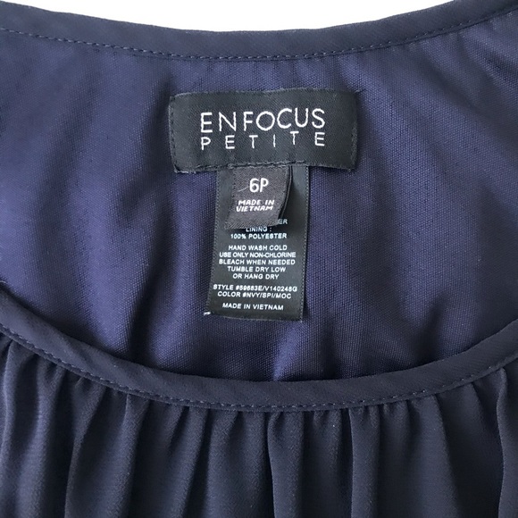 Enfocus Casual Multi Colored Knee Length Dress with belt. 6P - Picture 4 of 8